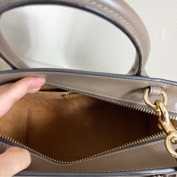 Coach Dark Stone Brown Andrea Carryall Crossbody Bag and Micro Wallet - Picture 6 of 16